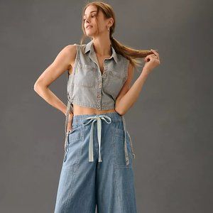 Anthropologie Maeve Wide-Leg Denim Pants (NWT)